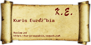 Kuris Euzébia névjegykártya